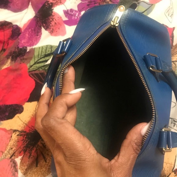 Blue Louis Vuitton speedy 25 - Picture 7 of 8